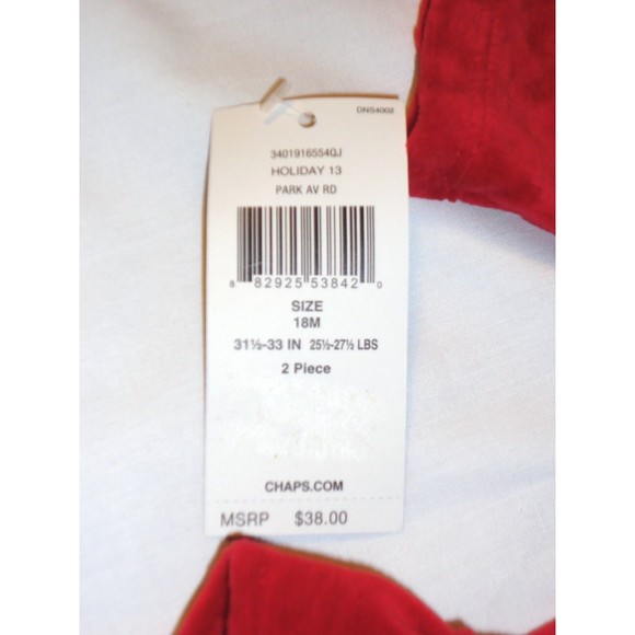 NWT Chaps Dress Tunic Legging Set Hooded Top Pants 18 M MRSP.38.00 Red Valentine - Picture 4 of 6